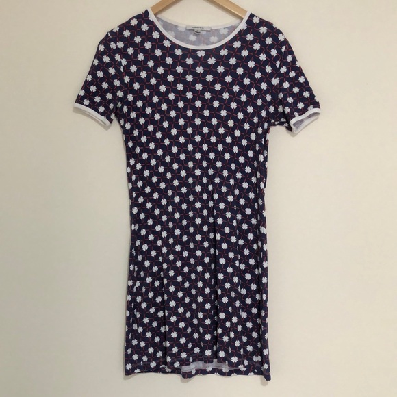 Carven Floral Print T-Shirt Mini Babydoll Dress Medium - Picture 4 of 10